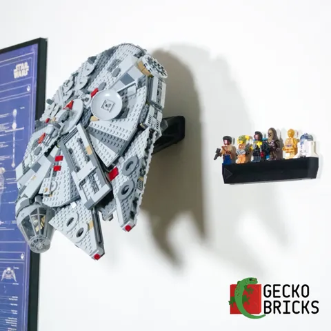 3D Printed Wall Mount for LEGO® Millennium Falcon (Sets 75257 & 75105)