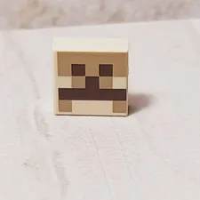 New LEGO Camel Face Minecraft 1x1 Sand Color Tan Brown Eyes Nose Mouth Desert