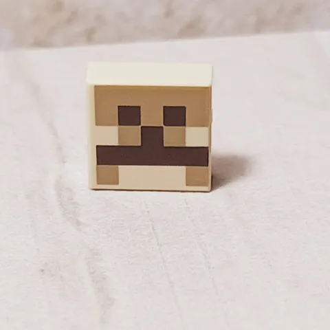 New LEGO Camel Face Minecraft 1x1 Sand Color Tan Brown Eyes Nose Mouth Desert