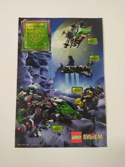 Rare Advertising Flyer Advertising Sheet LEGO Space 6897 6984 6933 6957 6933 1992