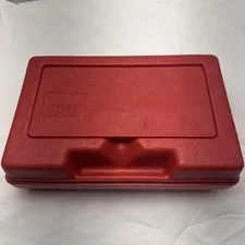 Lego Vintage 1980's Plastic Red Storage Box Case w/ Handle 11" x 7.5" x 3.5"
