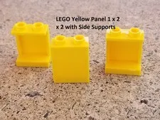 LEGO Yellow Panel 1 x 2 x 2 with Side Supports