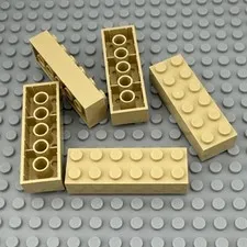 LEGO Brick - Tan -  2 x 6 - QTY x5