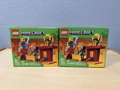 LEGO Minecraft set of 2 21266 The Nether Lava Battle Packs