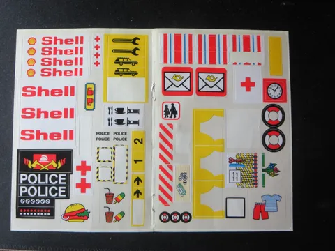 Vintage Early 1980'S Lego Classic Vintage Town Sticker Sheet Shell