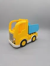 Lego Duplo Yellow Construction Dump Truck With Blue Bed White Base Yellow Wheels