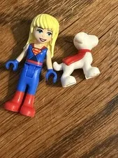 LEGO DC SUPER HERO GIRL AND KRYPTO SUPER DOG MINIFIGURE WITH FREE SHIPPING