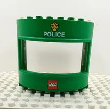 Lego Duplo Item Building Police Station green/white 2 piecie vintage