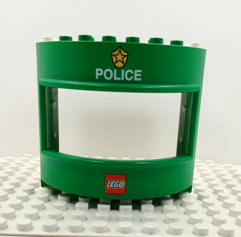 Lego Duplo Item Building Police Station green/white 2 piecie vintage