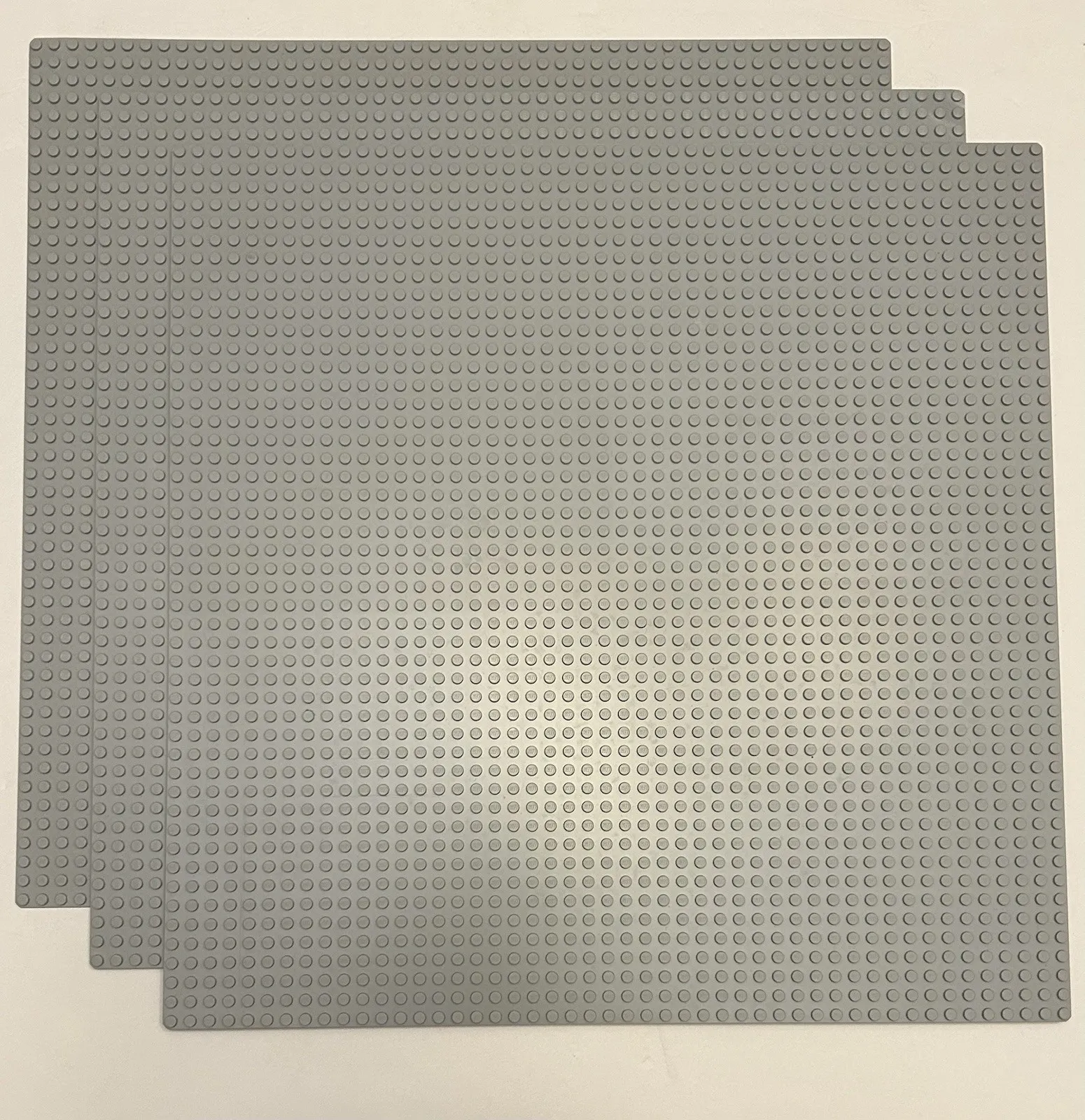 Lot of 3 Original LEGO Gray Baseplate 15” x 15” 48 x 48 Stud
