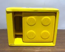 Lego 820801 Yellow Ceramic 2 x 2 Coffee Mug - New