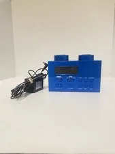 LEGO LG11007 Portable Digital Alarm Clock Radio Power Supply Blue Building Block
