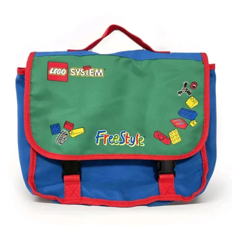 Vintage Lego System Free Style Bag Carrier Case Cloth Carry All 1990s Colorful