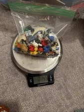 Lego MISC Minifigure Lot - 5 Ounces- Torsos Legs Heads, STARWARS, NINJAGO ETC