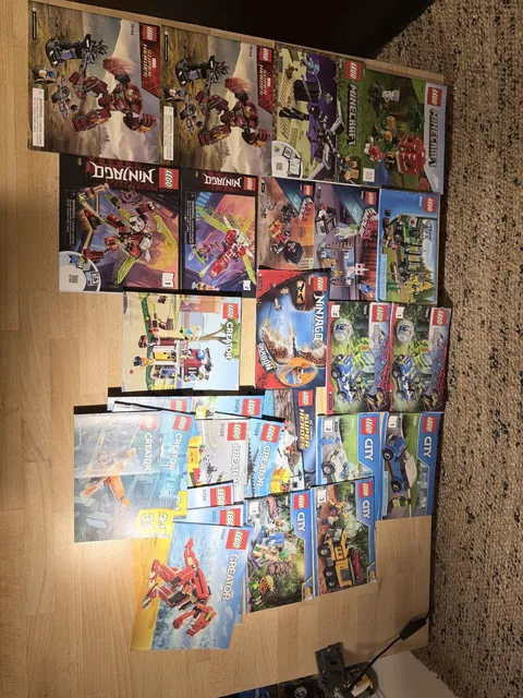 Lego City, Lego Ninjago, Lego Creator, Lego Minecraft - All Retired Manuals