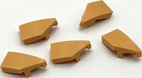 Lego 5 New Medium Tan Wedges 2 x 1 x 2/3 Right Parts
