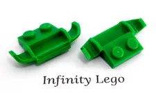 4 LEGO Green Plate 1 x 2 with Racer Grille 4 x 1 x 2/3 Spoiler Sport Car (50949)