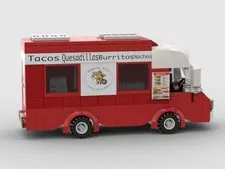 Custom LEGO Roadside Tacos Food Truck Set 