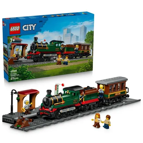LEGO City 60511 Vintage Steam Train Set Building Toy Set