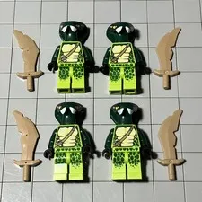 3 Original LEGO Ninjago Rise of the Snake Minifigures - SPITTA & 2 LASHA H4 76