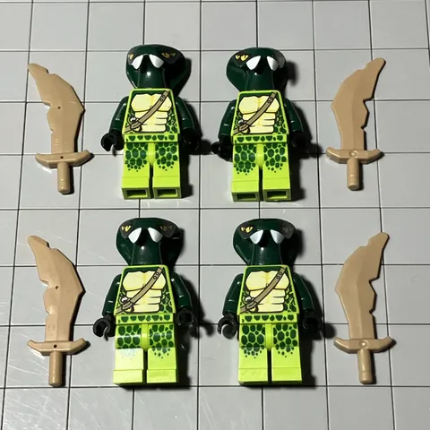 3 Original LEGO Ninjago Rise of the Snake Minifigures - SPITTA & 2 LASHA H4 76