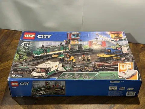 LEGO City 60198 Cargo Train Retired Set 1226 Pcs Motorized Remote - Stressed Box