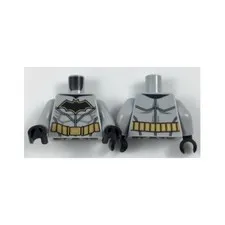 LEGO - Minifig, Torso Batman Logo with Muscles, Gold Outline & Gold Utility Belt