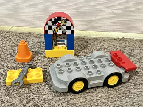 LEGO Duplo Mickey' MouseWorkshop Disney Junior INCOMPLETE Car Racing Tools 61373