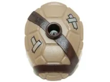 LEGO® 16643pb002 Minifigure Turtle Shell with Stud with Molded Dark Brown