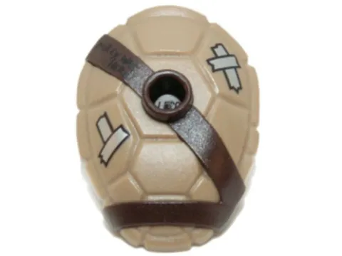 LEGO® 16643pb002 Minifigure Turtle Shell with Stud with Molded Dark Brown