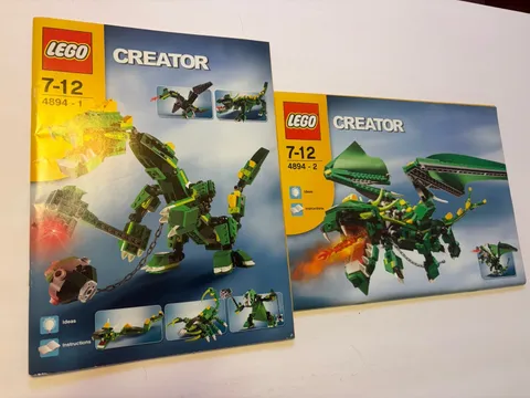 LEGO Creator 4894  Mythical Creatures 2 Instruction Manuals Booklets Only