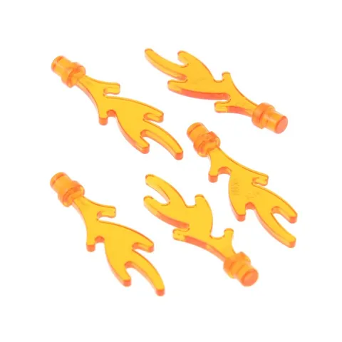 LEGO 5x Flame 4x1 Transparent Orange Ring Dragon Tongue 6167741 6126b