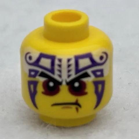 LEGO 3626cpb1289 Yellow Minifigure, Head Black Eyebrows, Dark Red Eyes