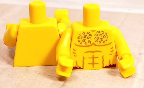 LEGO Minifigure Nude Torso Beast Body Part TORSO Bare Chest Hairy Faun Monster