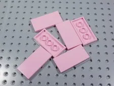 LEGO Lot of 6 Pink 2x4 Smooth Tiles Plates BN
