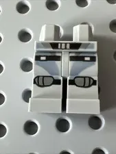 LEGO 970c00pb0717 Ninjago Movie Replacement Legs Scuba Suit Black Straps Silver