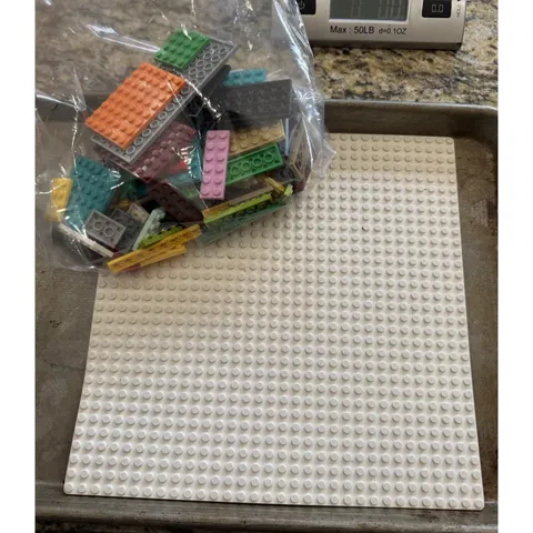 Genuine LEGO Mixed Tile & Flat Plate Lot - 6 Ounce Bulk Assortment Clean Pieces
