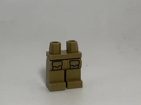 Lego Leg-Hips and Legs with Cargo Pockets with Flaps Pattern-Dark Tan