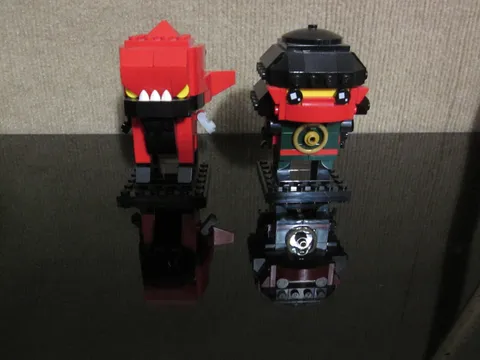 Lego 40490 Ninjago Brick Headz Nya Samurai X & Firstbourne Dragon Only Incomplet