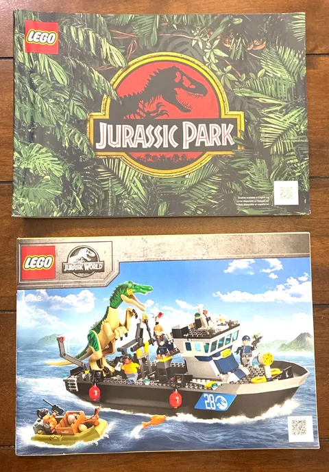 Lot of 2 Lego Instruction Manual Jurassic Park 76942, 76956 - Manuals Only