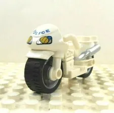 Lego Duplo Item Motorcycle Police white