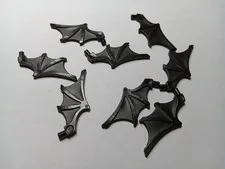 LEGO BULK LOT OF 8 BLACK MINIFIGURE WING BAT STYLE #15082