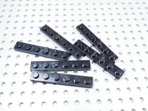 LEGO Lot of 6 Black 1x6 Plates BH