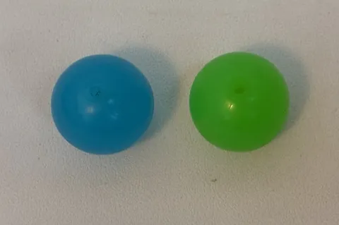 Lot of 2 LEGO Bionicle Zamor Sphere Ball 54821 Trans Blue, Trans Bright Green