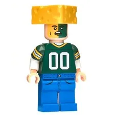 Citizen Brick CHEESE HEAD Minifigure Green Bay Packers New in Bag minifig custom