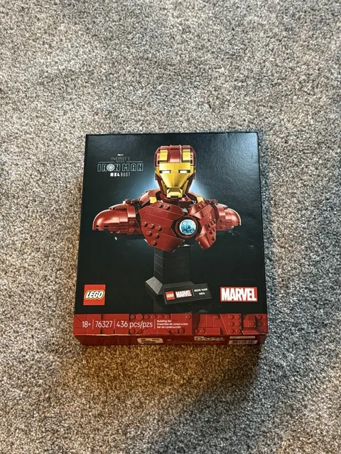 Authentic LEGO Marvel IRON MAN MK4 BUST Building Set 436 Pieces (76327) NEW