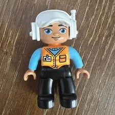 LEGO DUPLO 10991 Truck & Excavator Construction Worker Figure 3”