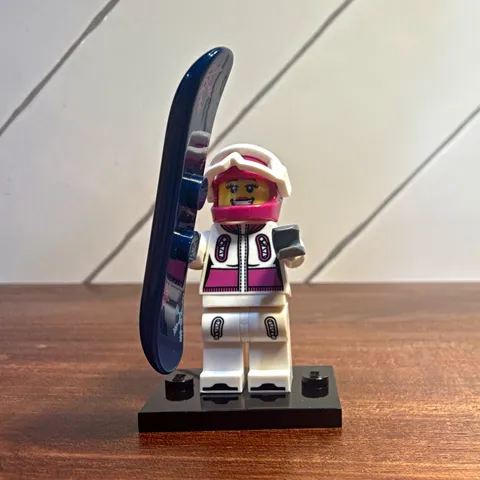 LEGO Minifigure Series 3 Snowboarder COL039 8803-5 Complete w/ Board Stand 2011