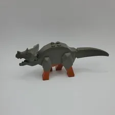 LEGO Triceratops Dinosaur Animal 5975 Adventurers Dino Island Brown & Light Gray