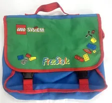 LEGO System Freestyle Bag Canvas Messenger Storage Carry Holder Blocks 1996